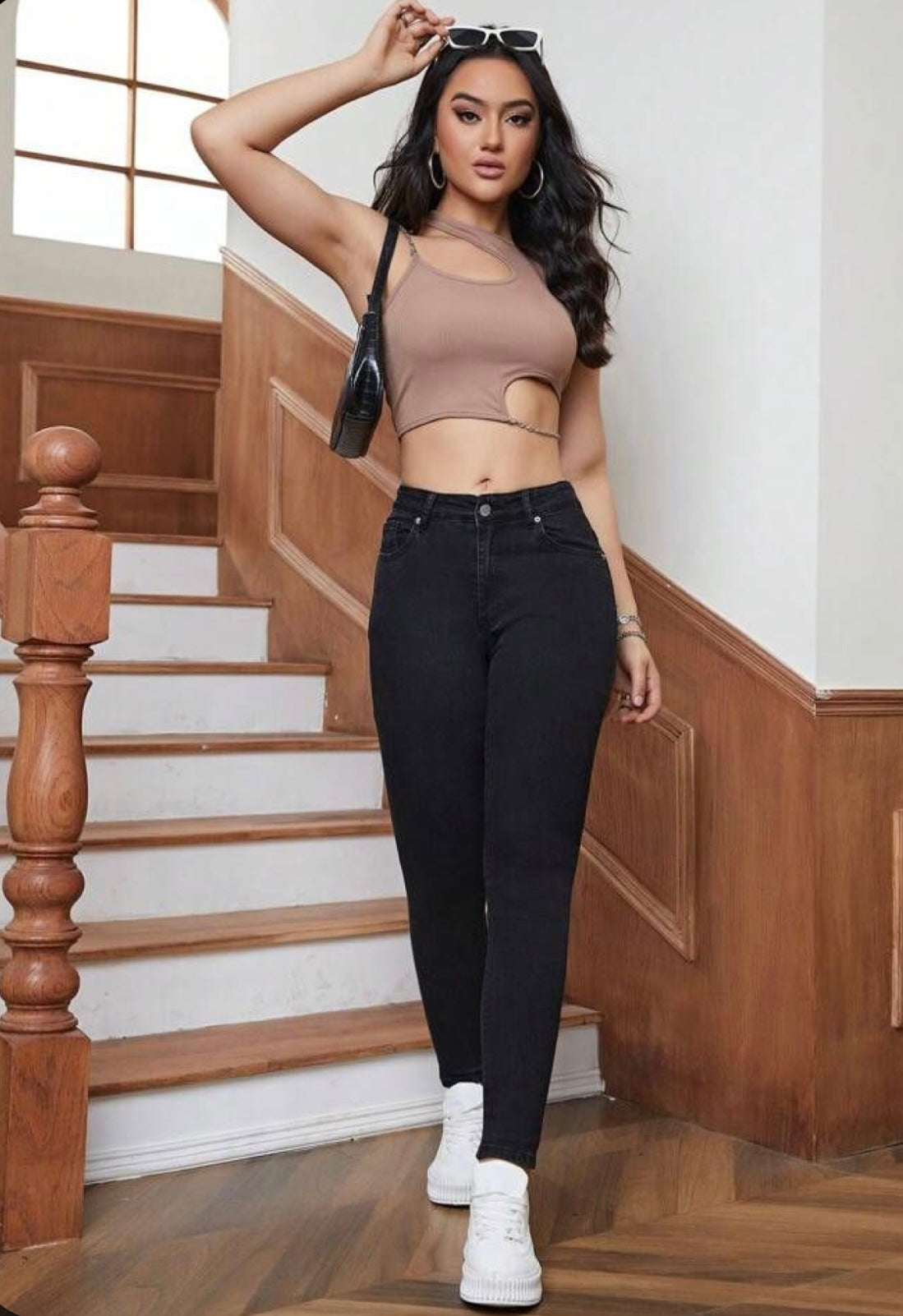 Highwaist Skinny Fit Denim In Black