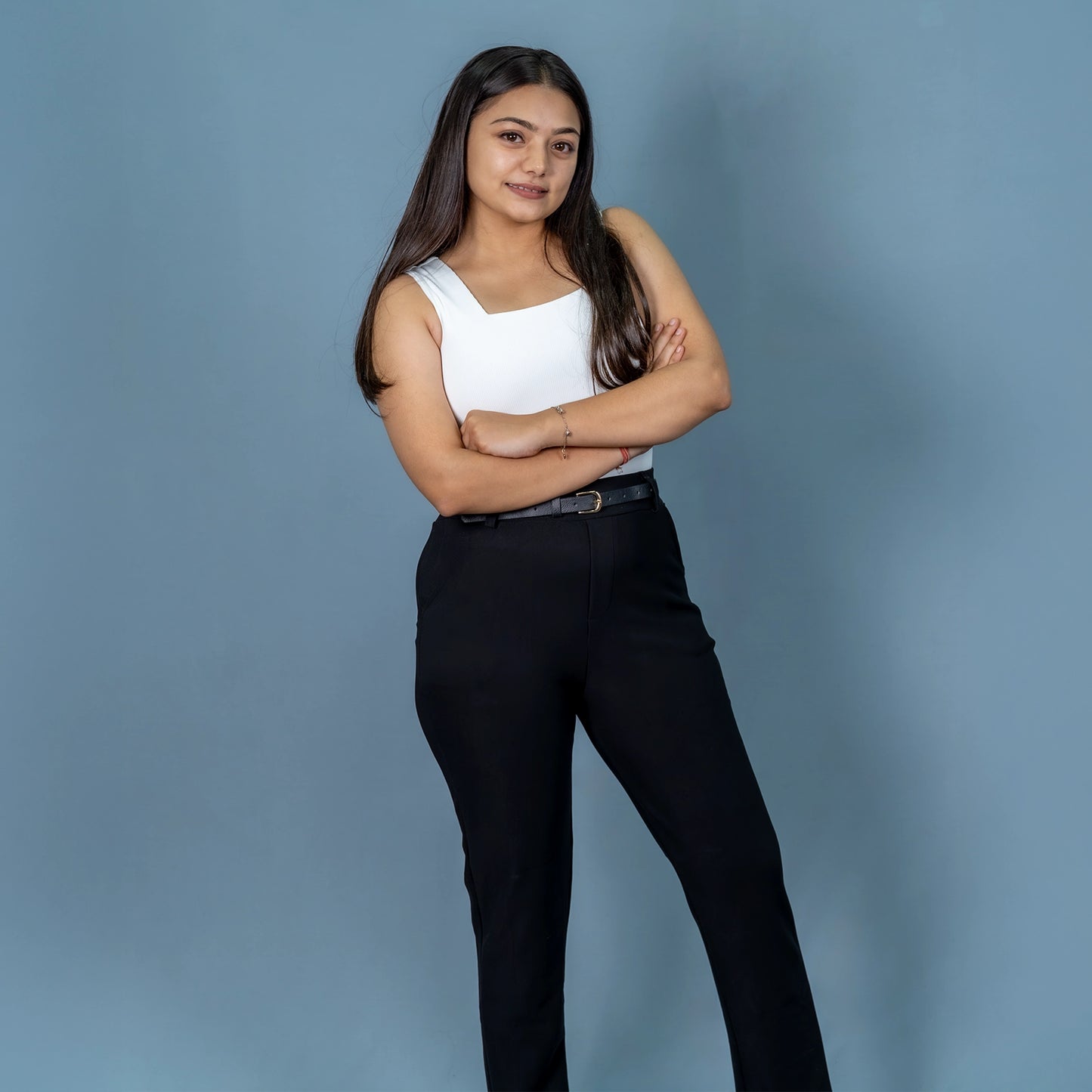 Highwaist Straight Leg Formal Pant - Black