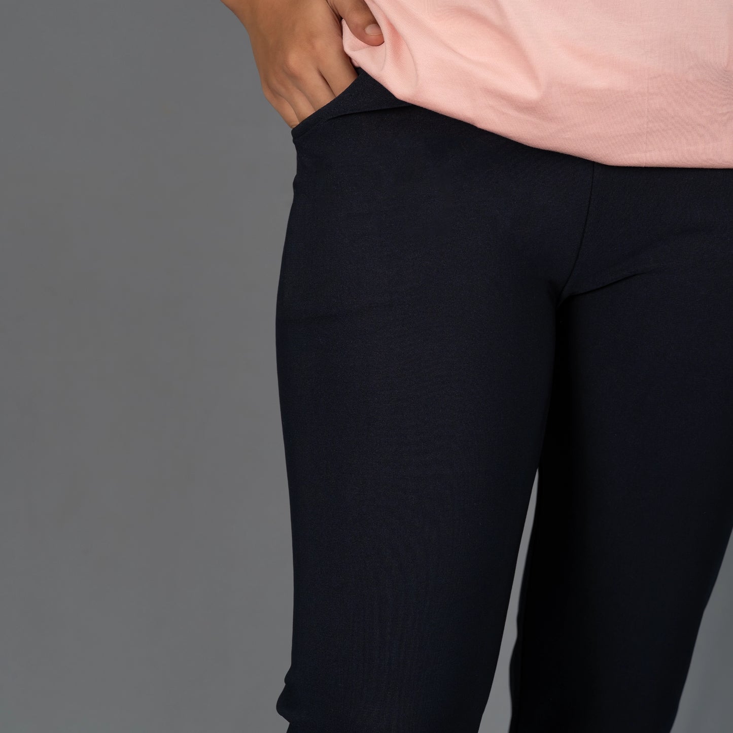 Glamulous Clothing Navy Blue mesh sports pants for women