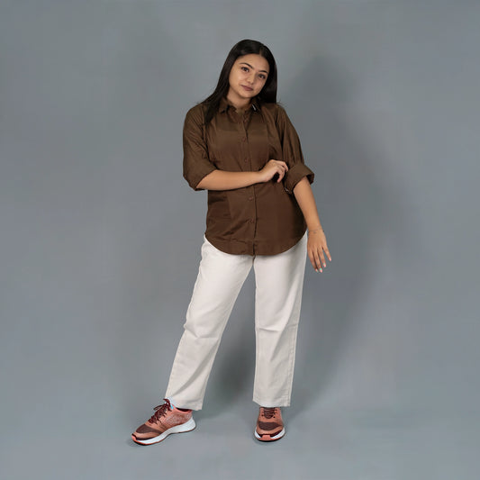 Highwaist Mom Fit Denim In White