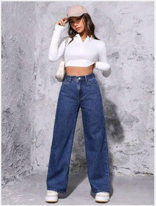 Levi’s Wide Leg Non Lycra Denim - Mid Blue